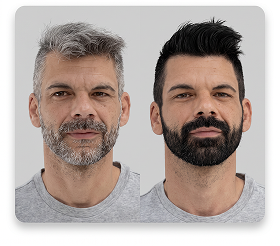Hair and beards, in one bottle